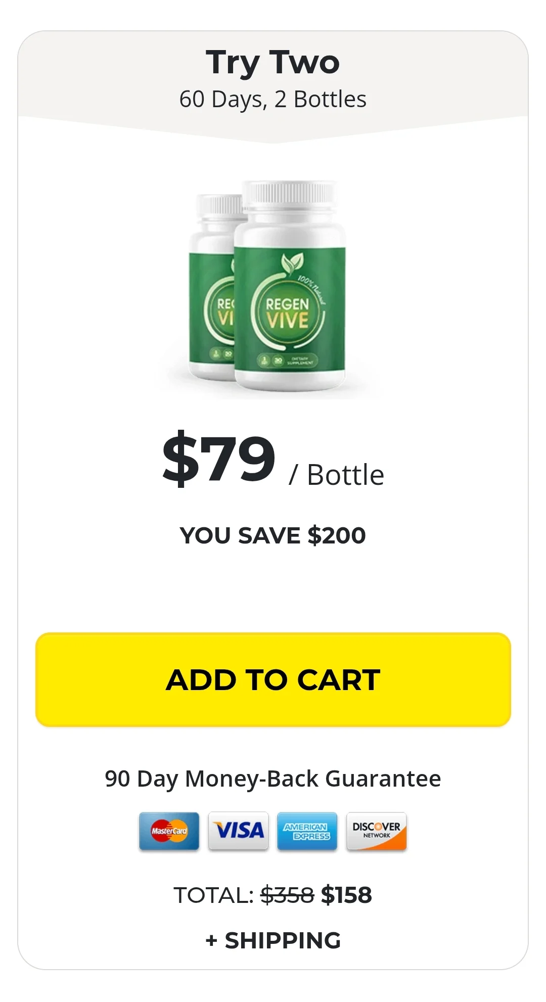 RegenVive 2 bottle price
